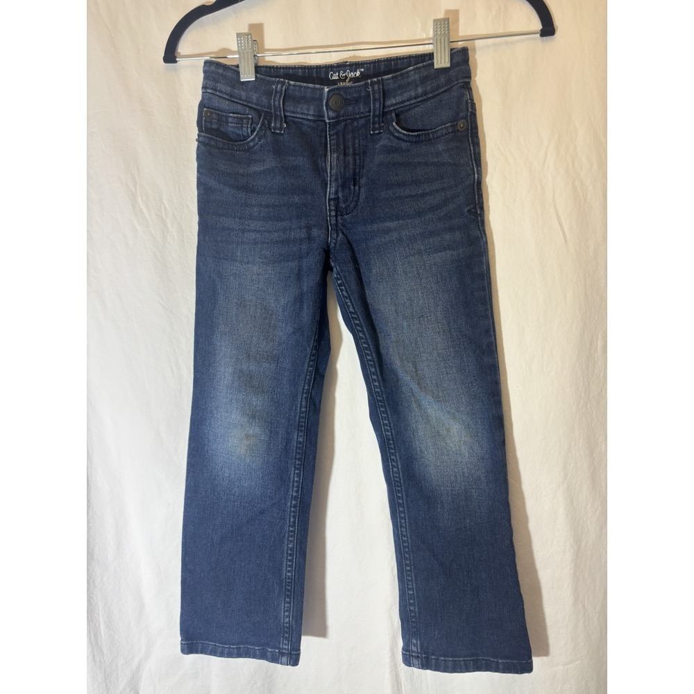 Cat and Jack boys‎ jeans size 6 straight stretch Y32